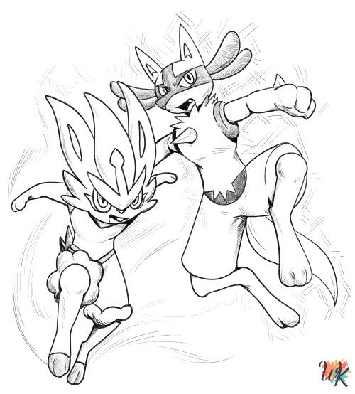 Lucario adult coloring pages