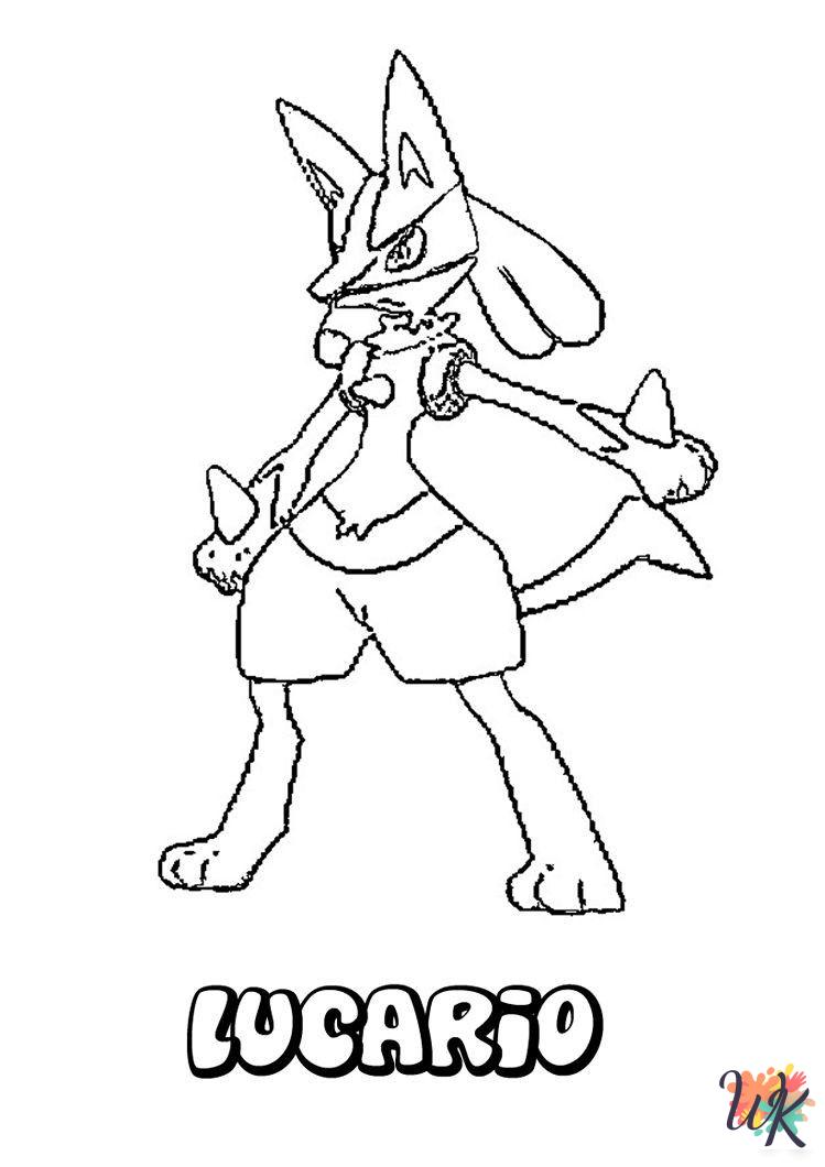 free Lucario coloring pages for adults