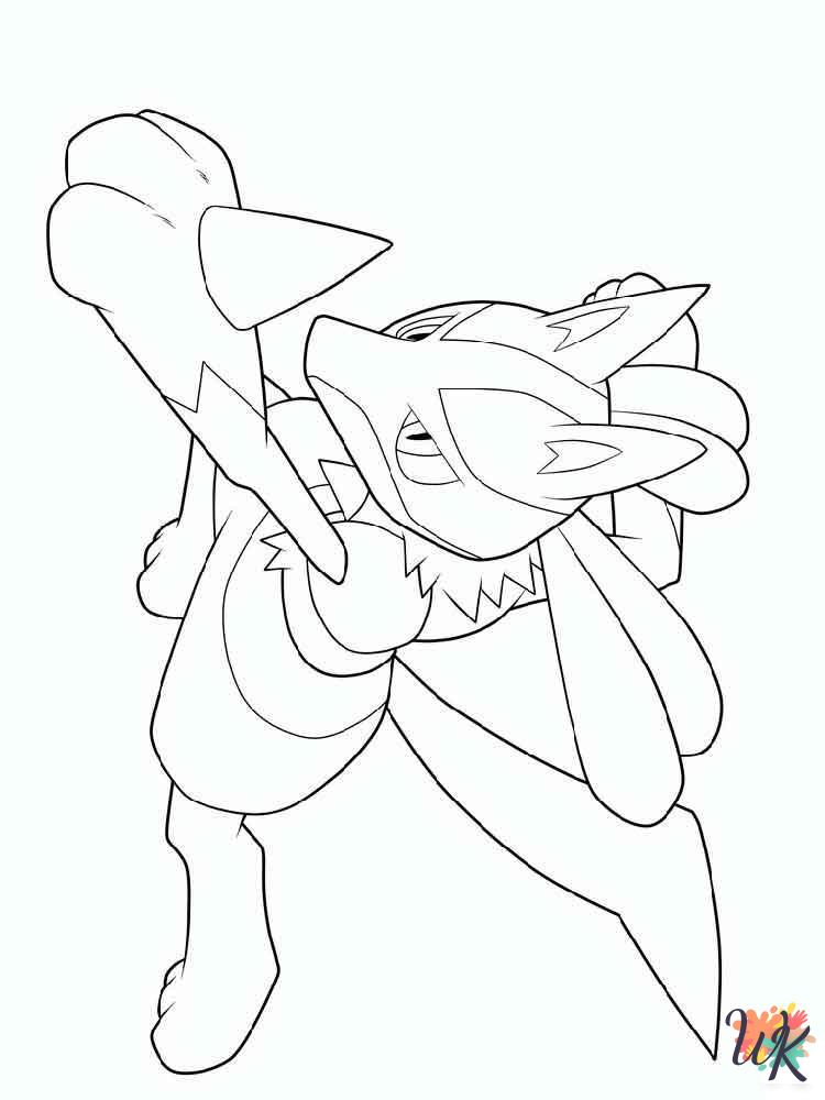 Lucario coloring pages for kids