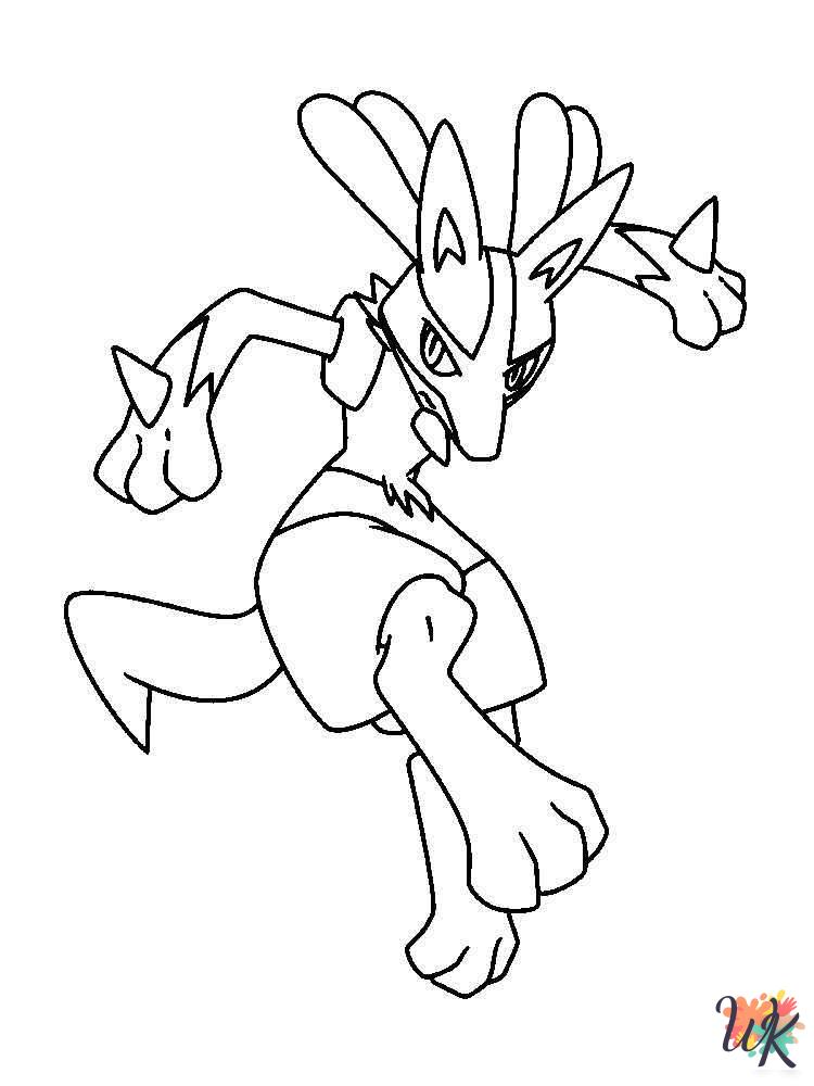 printable Lucario coloring pages