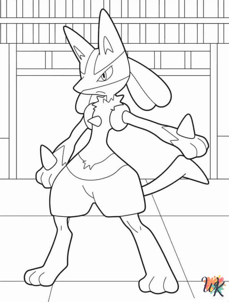 free Lucario coloring pages