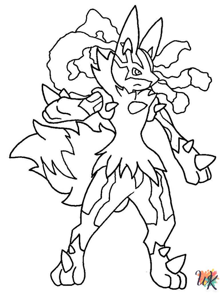 printable Lucario coloring pages for adults