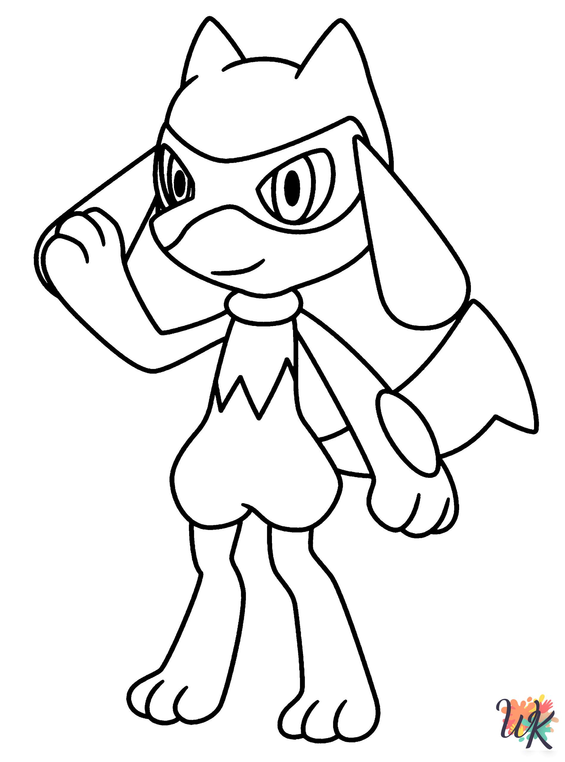 grinch cute Lucario coloring pages