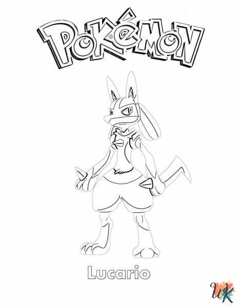 Lucario coloring pages printable free