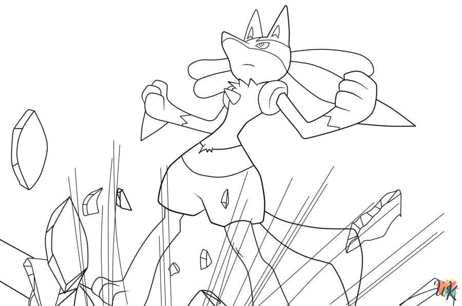 kids Lucario coloring pages