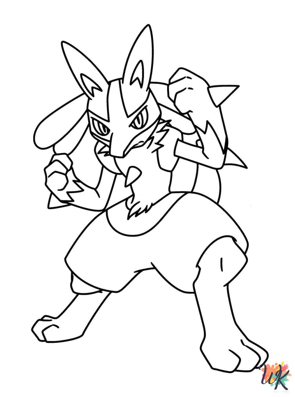 adult coloring pages Lucario