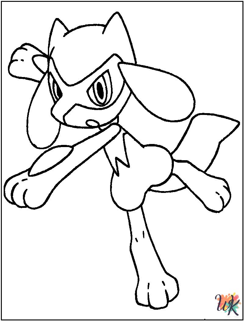 coloring pages for kids Lucario