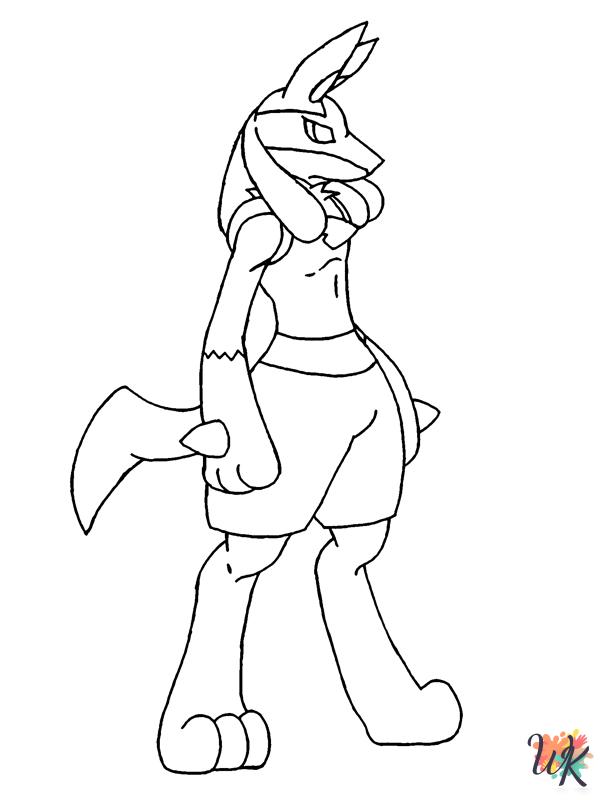 coloring pages printable Lucario