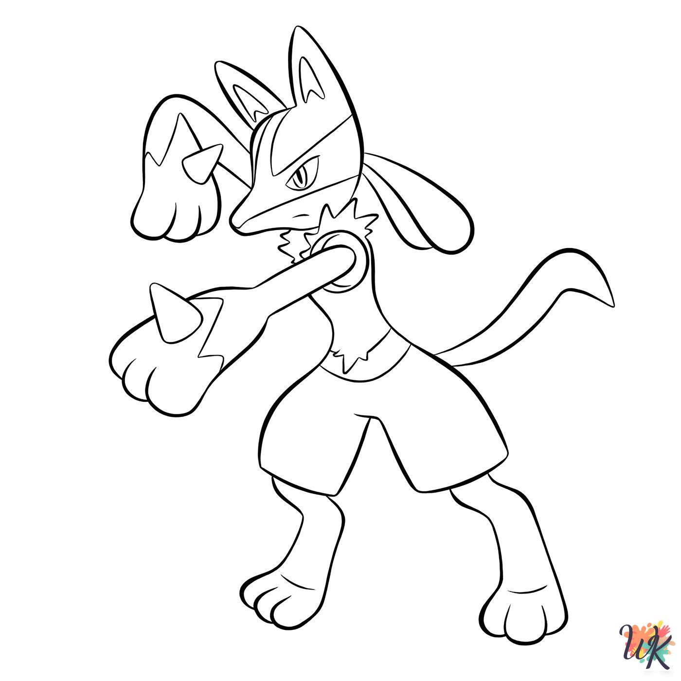 Lucario decorations coloring pages