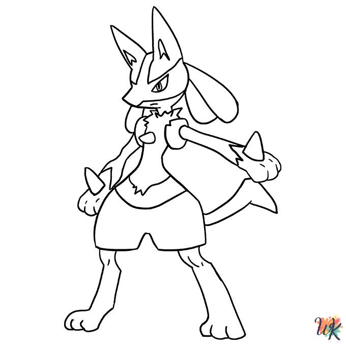 merry Lucario coloring pages