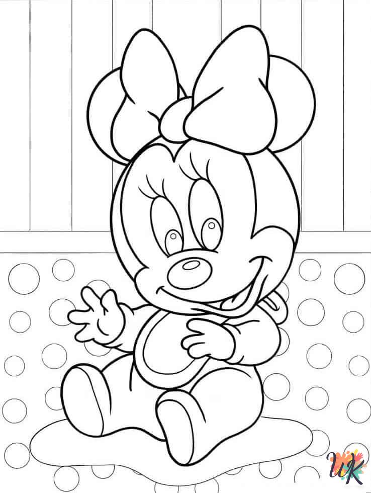 easy Minnie Mouse coloring pages