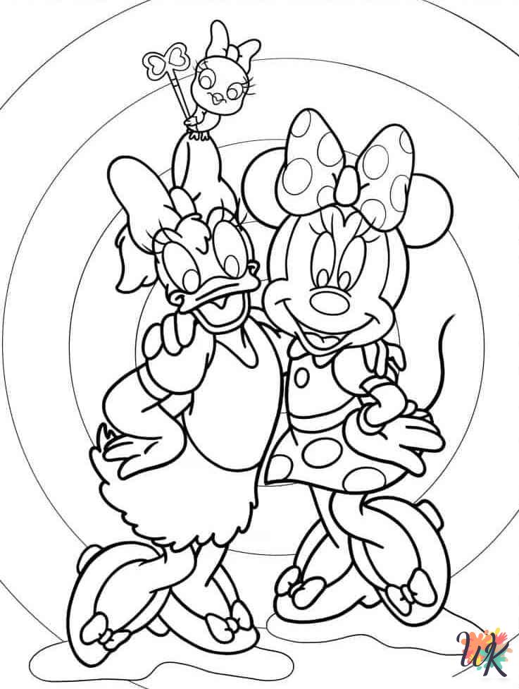 Minnie Mouse cards coloring pages