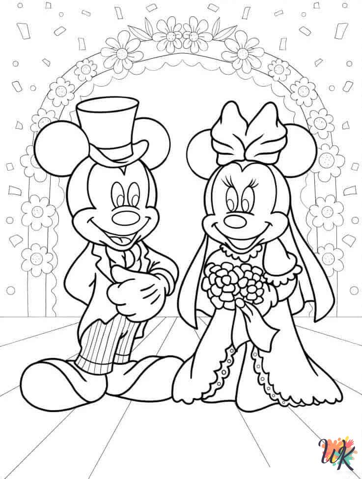Minnie Mouse themed coloring pages
