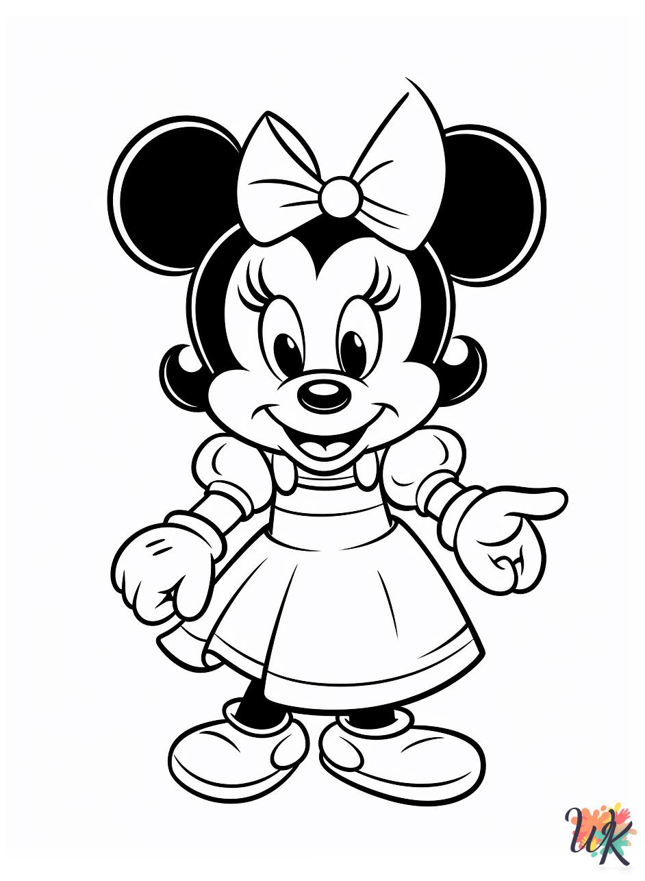 old-fashioned Minnie Mouse coloring pages