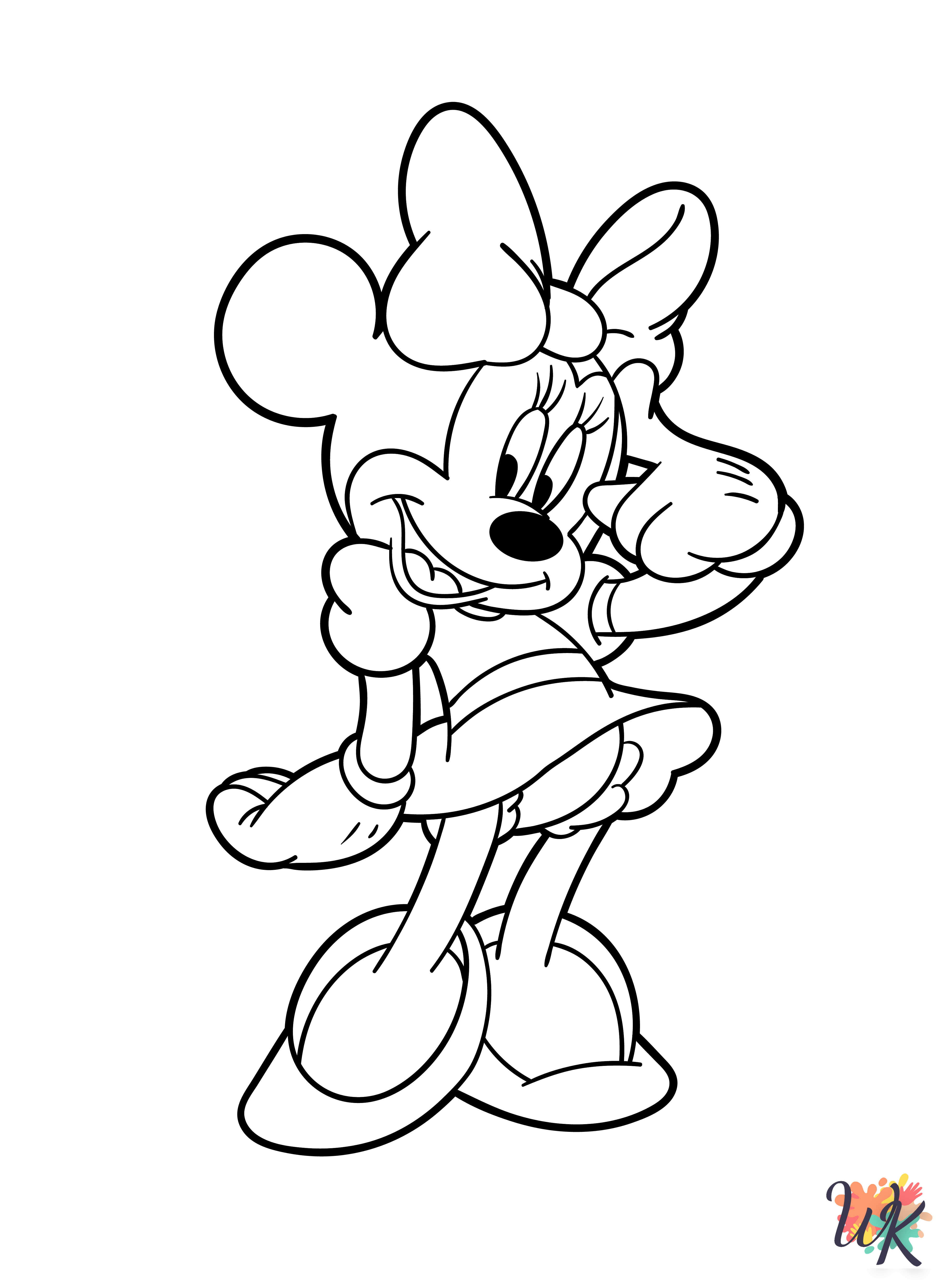 merry Minnie Mouse coloring pages