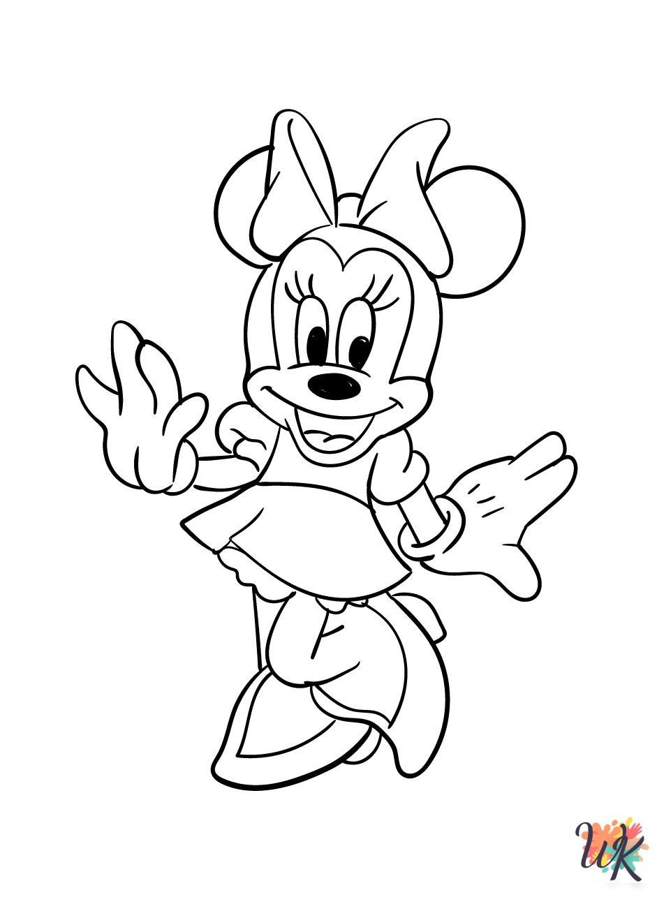 preschool Minnie Mouse coloring pages