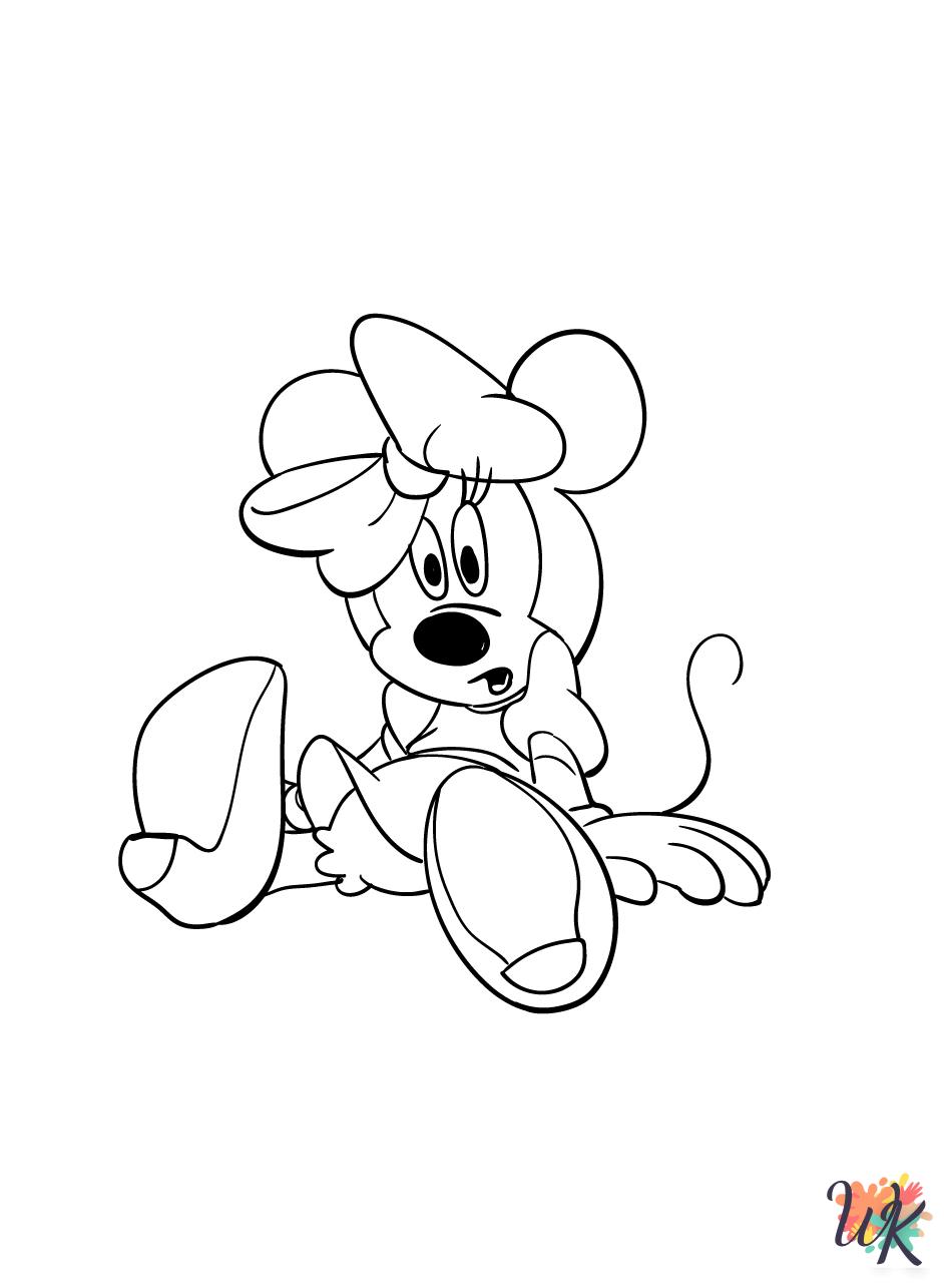 Minnie Mouse coloring pages for adults easy