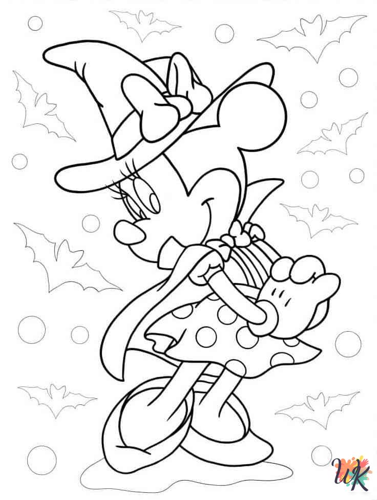detailed Minnie Mouse coloring pages