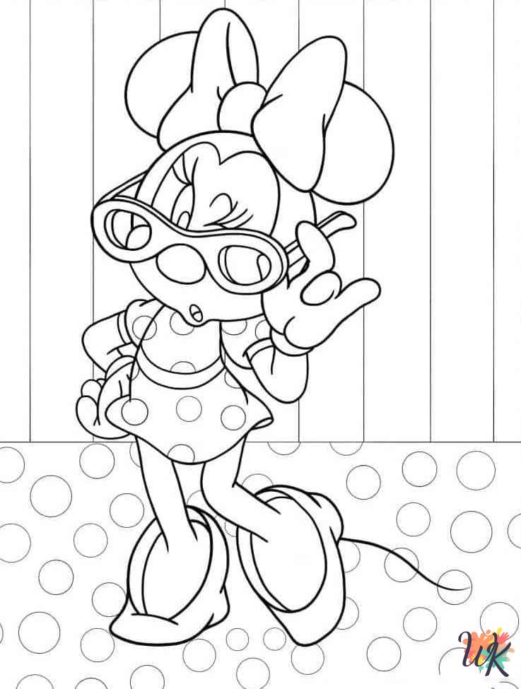 Minnie Mouse coloring pages for preschoolers
