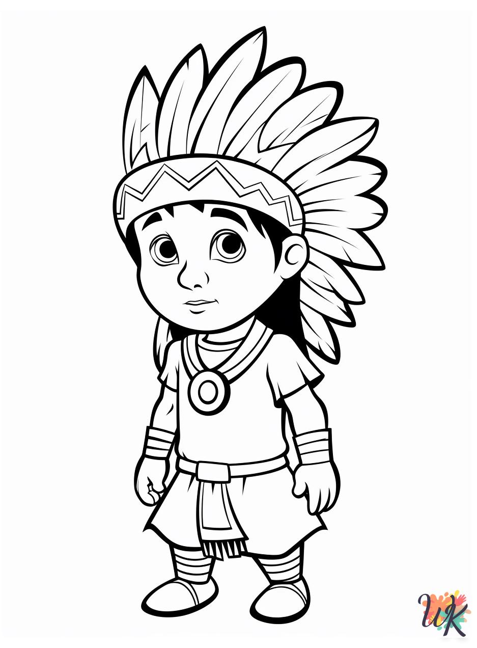 coloring pages for Native American
