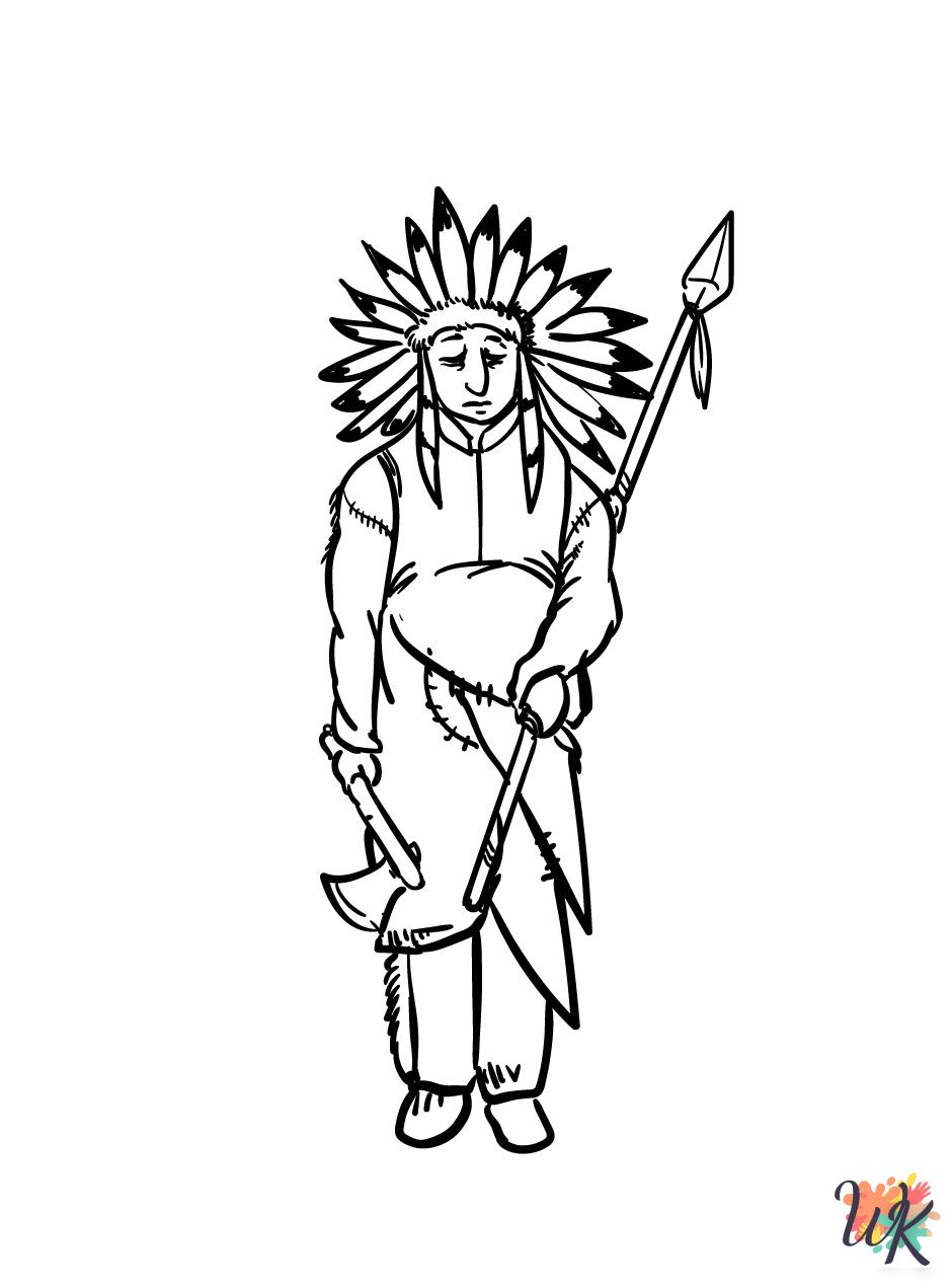 free Native American printable coloring pages