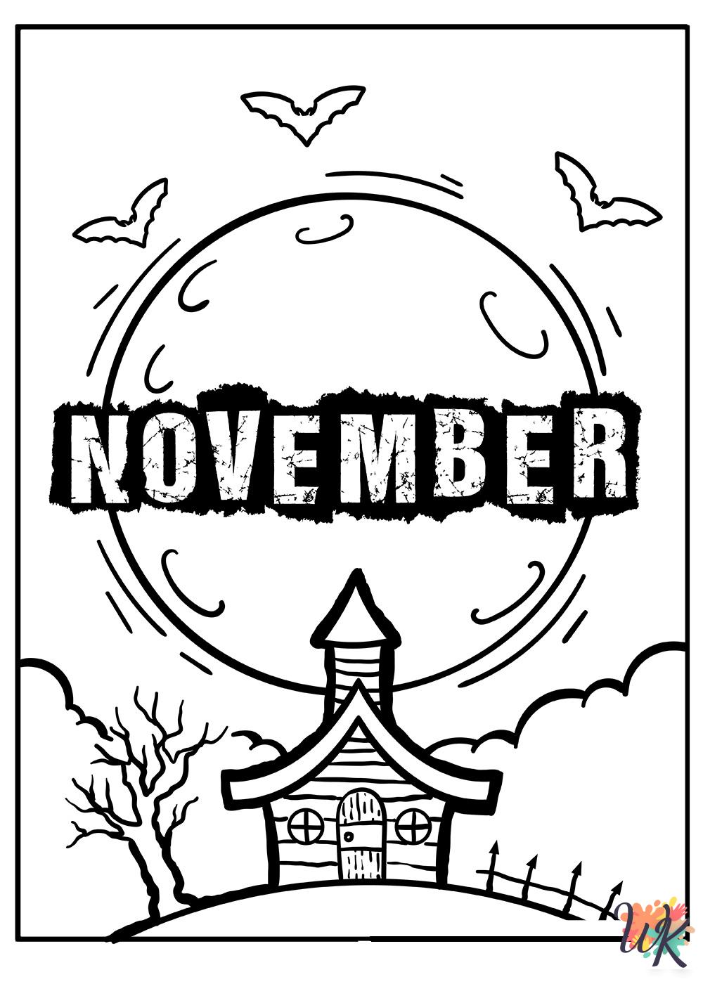 November coloring pages to print