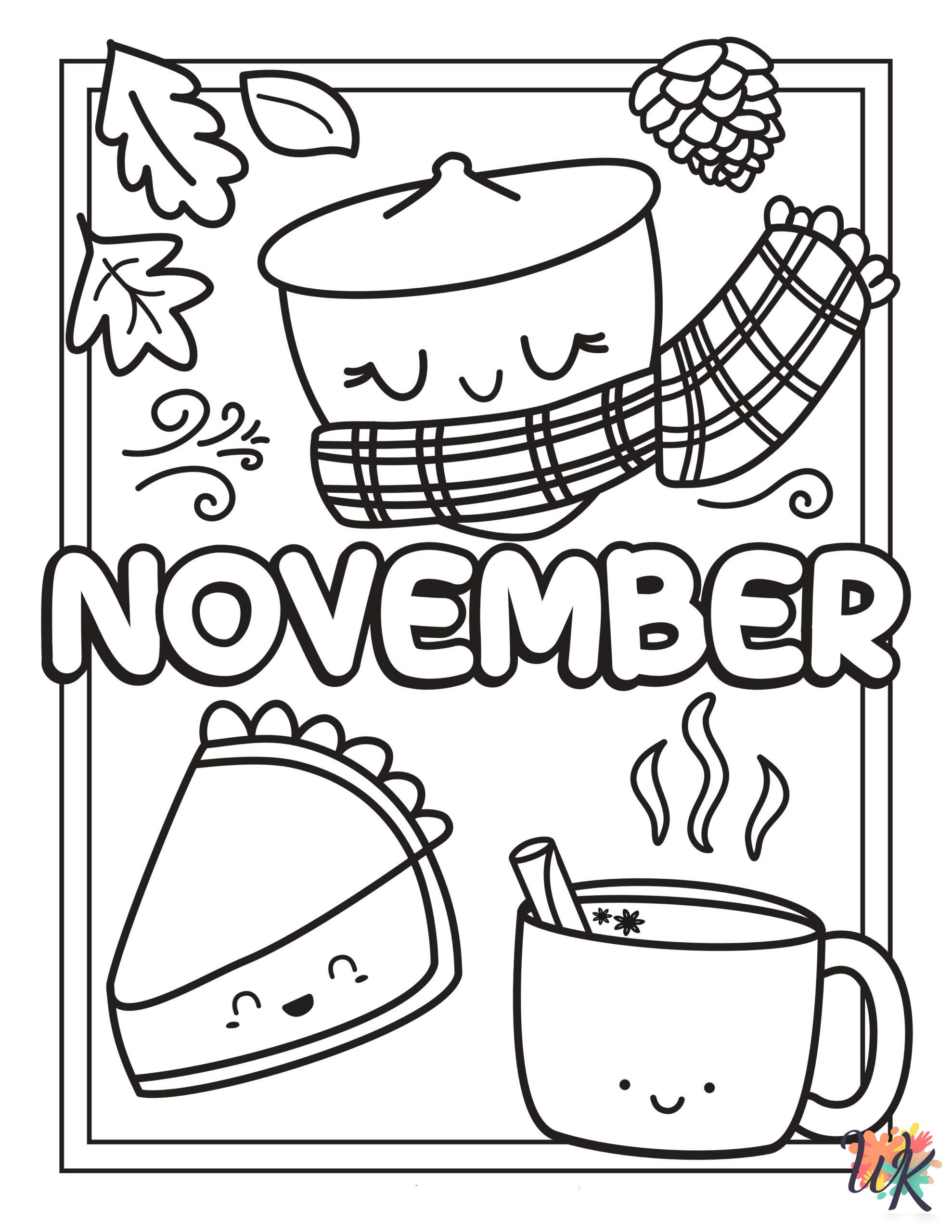 November coloring pages printable free