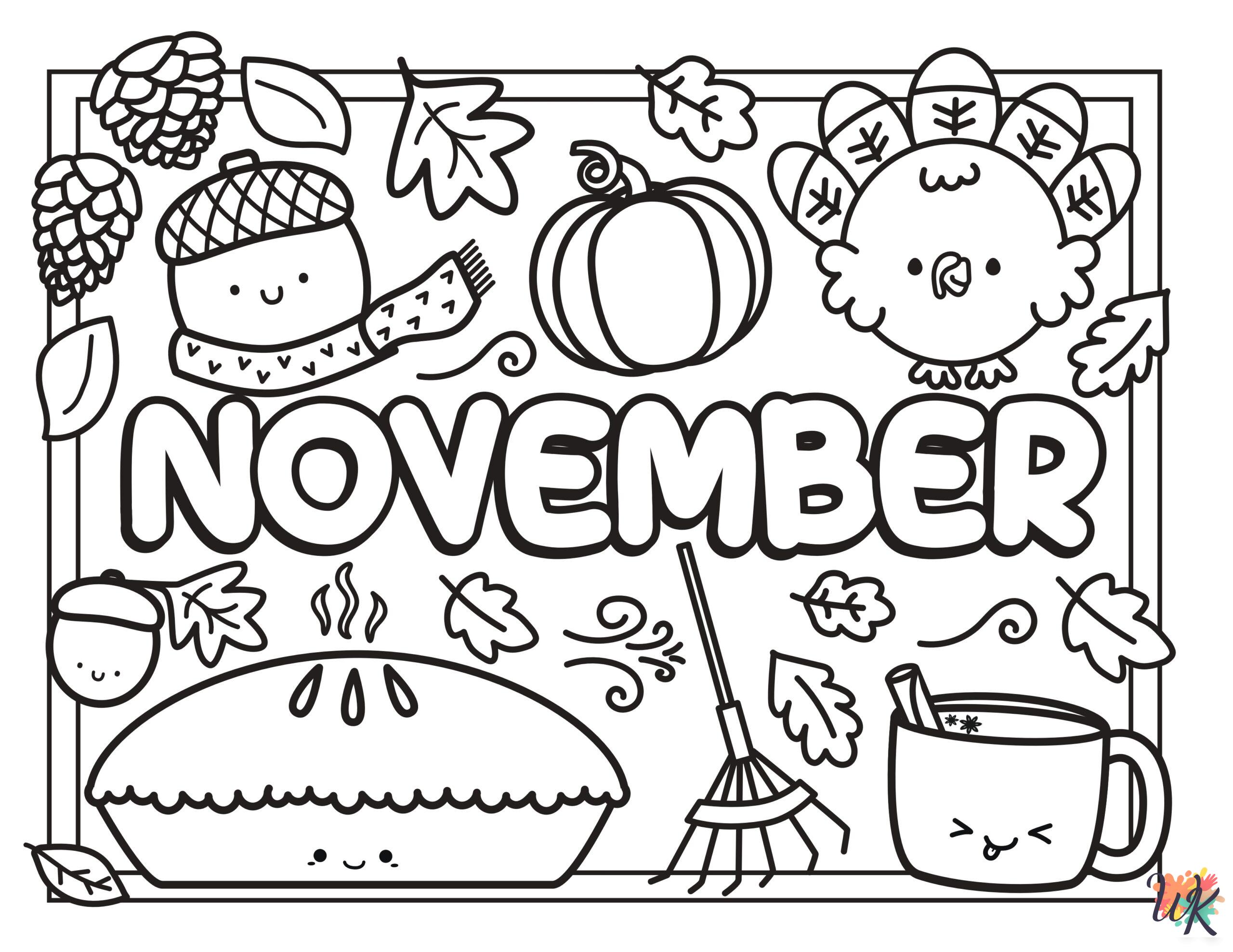 free printable November coloring pages