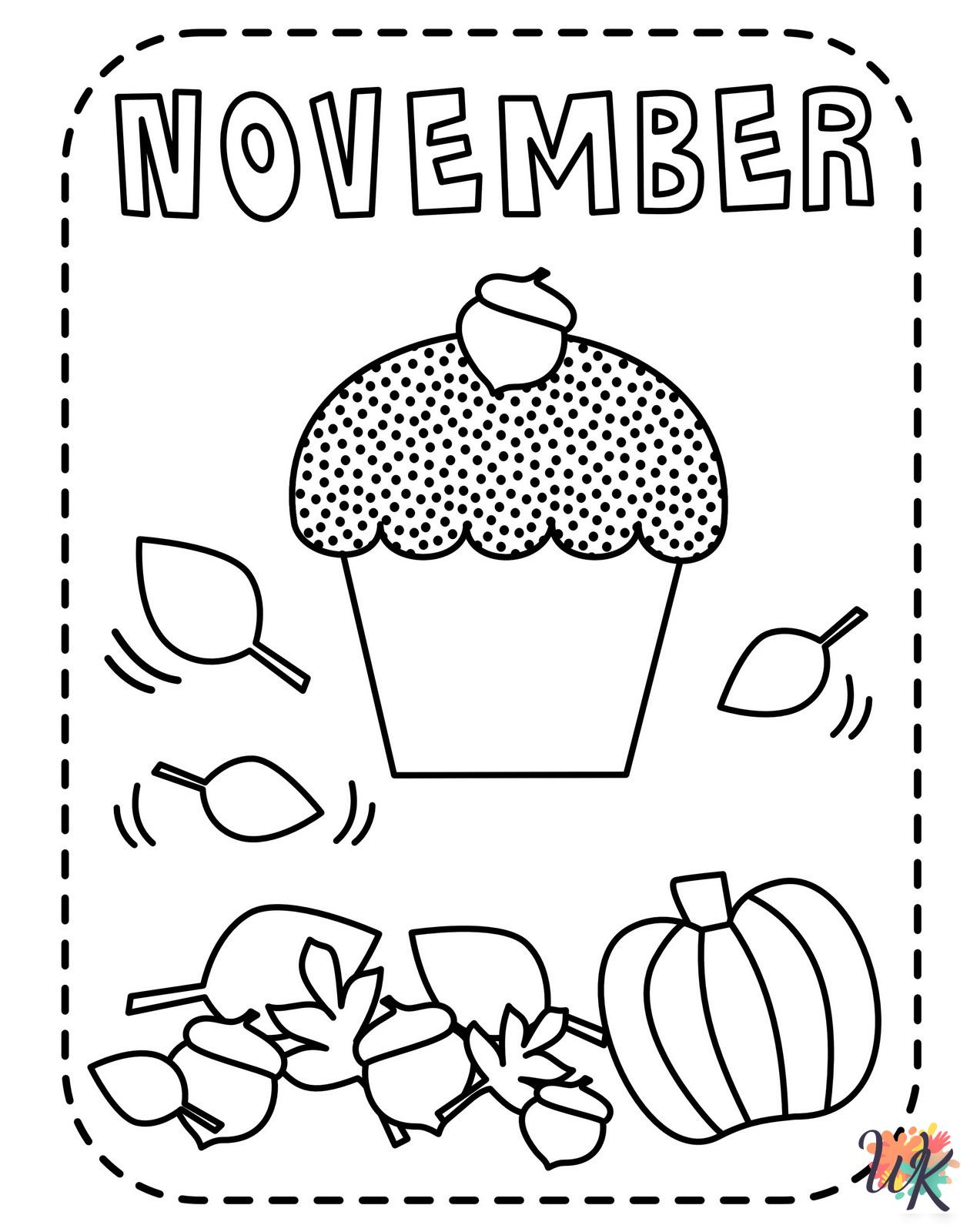 November themed coloring pages