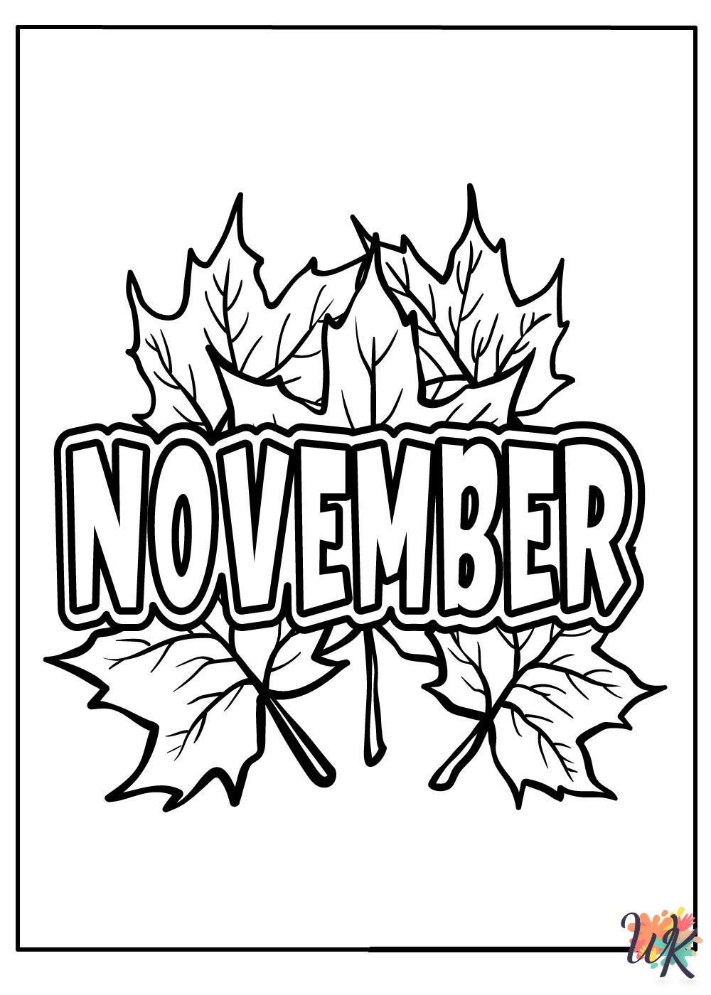 November coloring book pages
