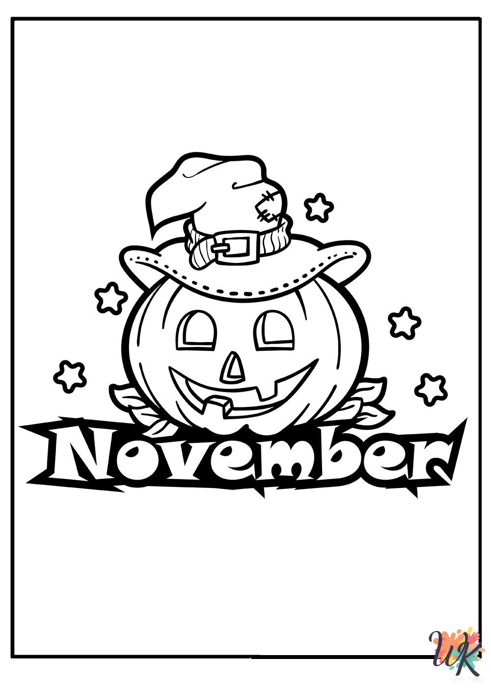 free coloring November pages