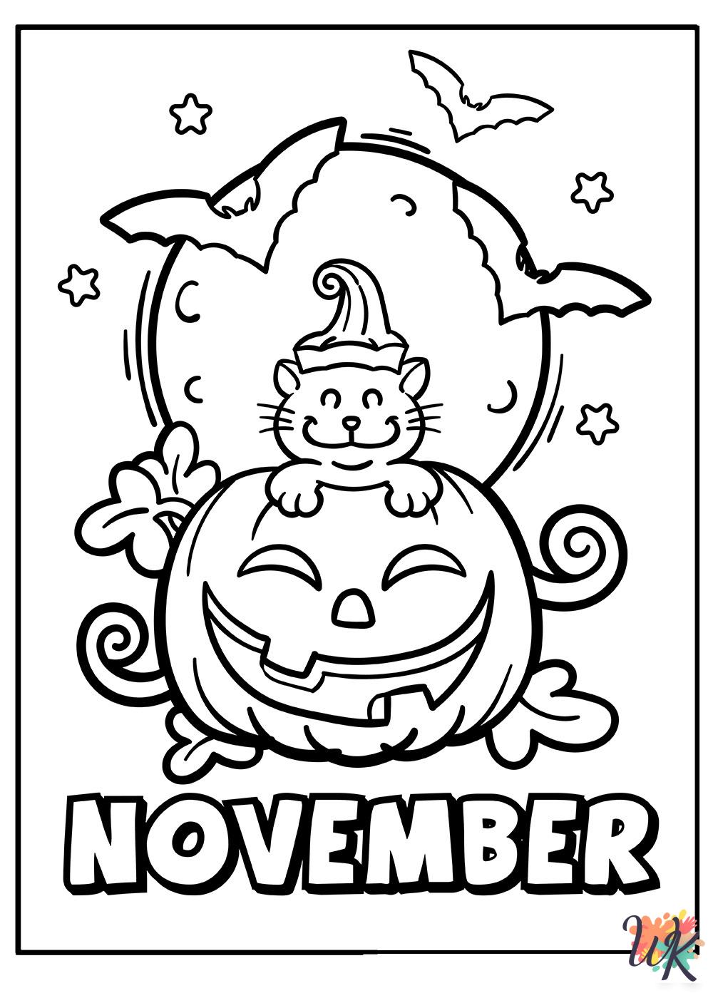 November coloring pages printable