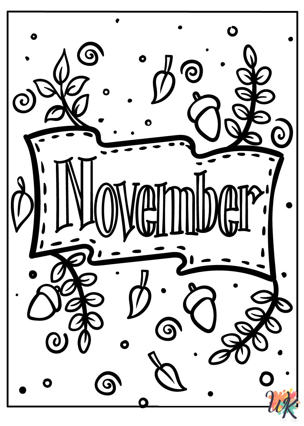 printable November coloring pages