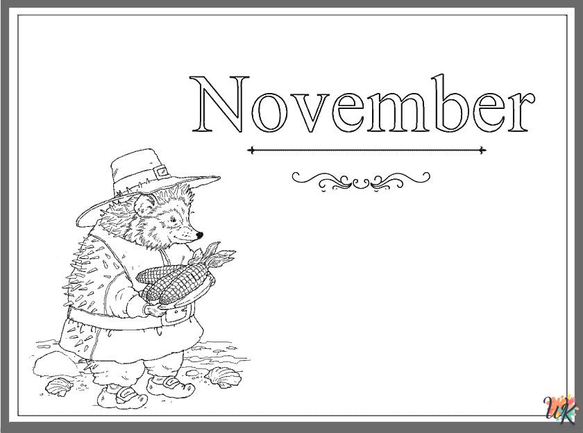 detailed November coloring pages