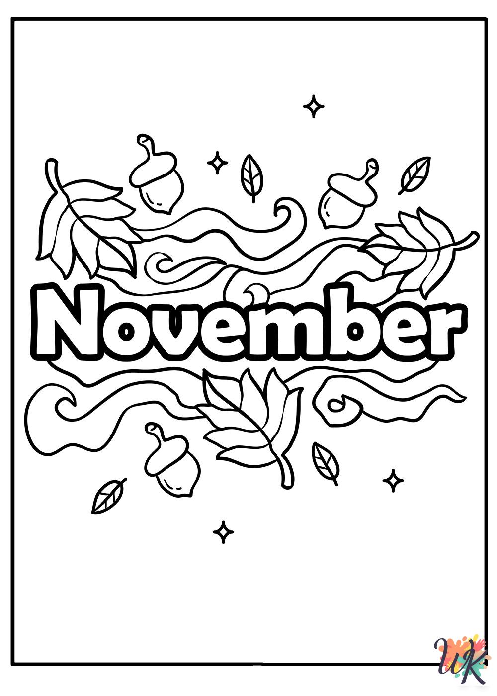 coloring November pages