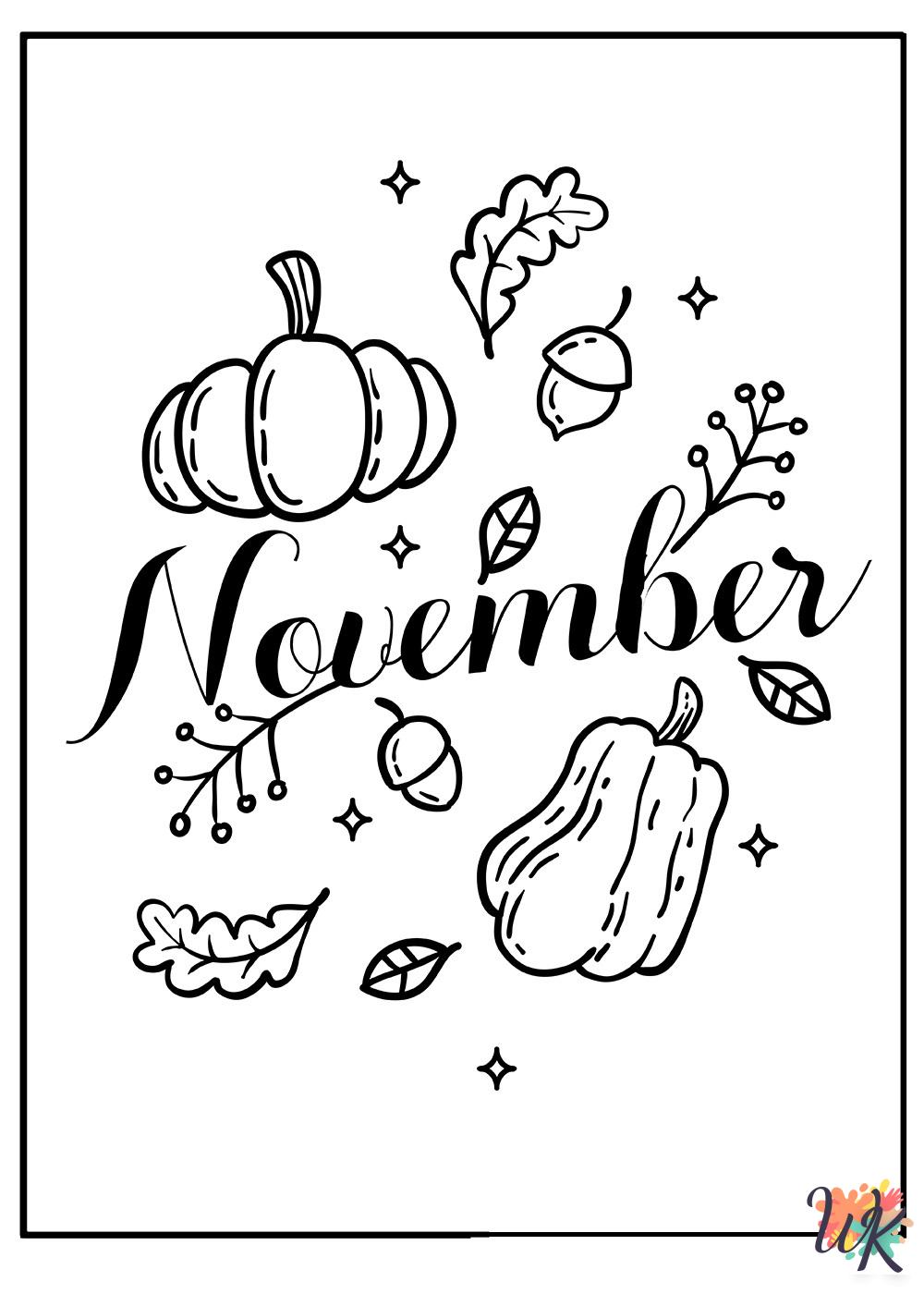 November coloring pages free