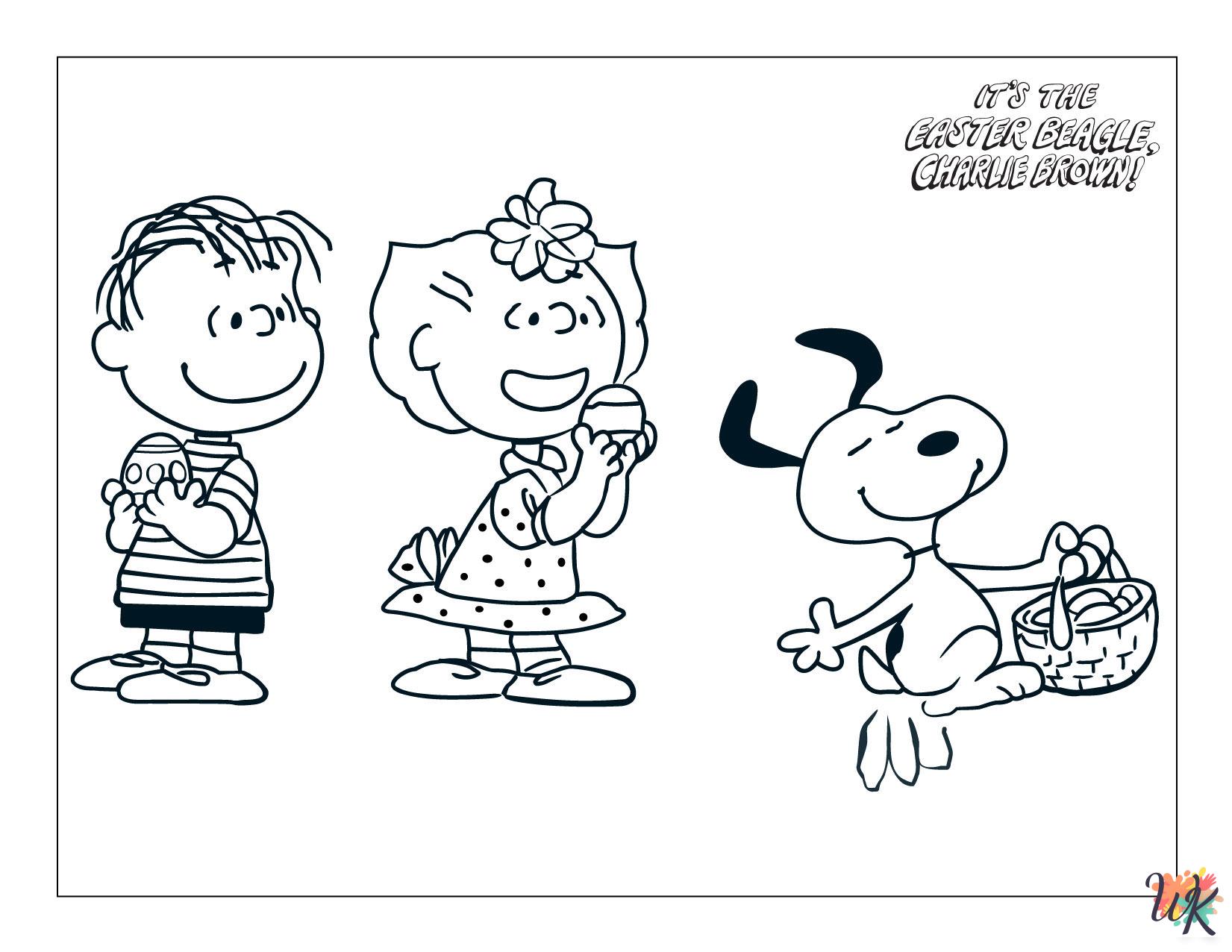 vintage Peanuts coloring pages
