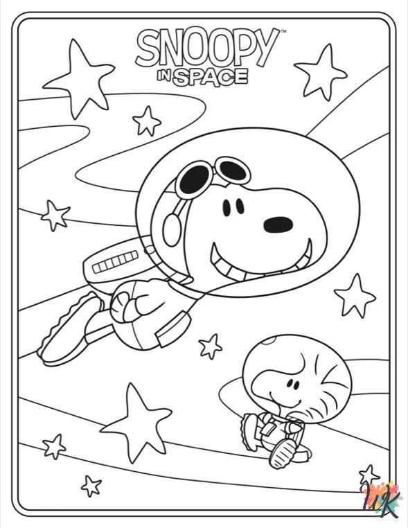 easy Peanuts coloring pages