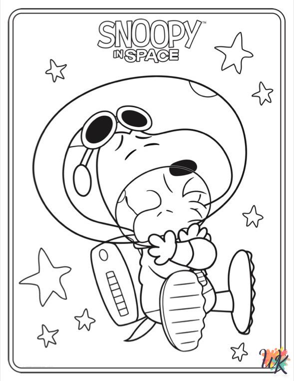 kawaii cute Peanuts coloring pages