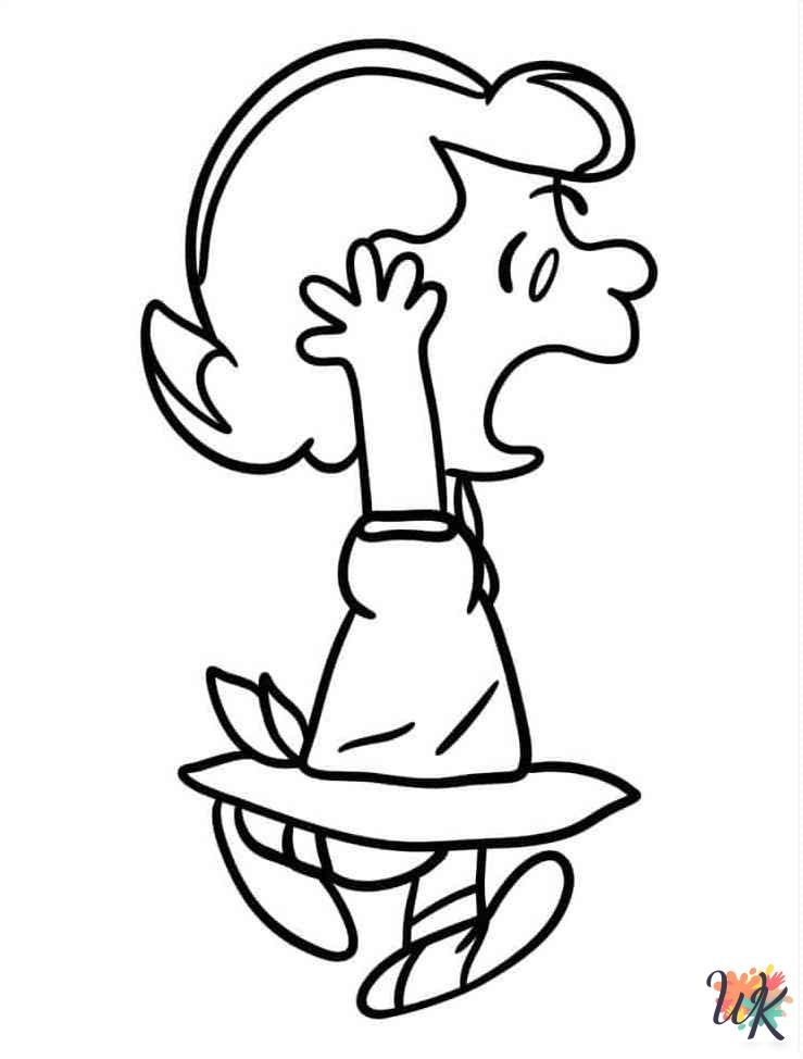 detailed Peanuts coloring pages for adults