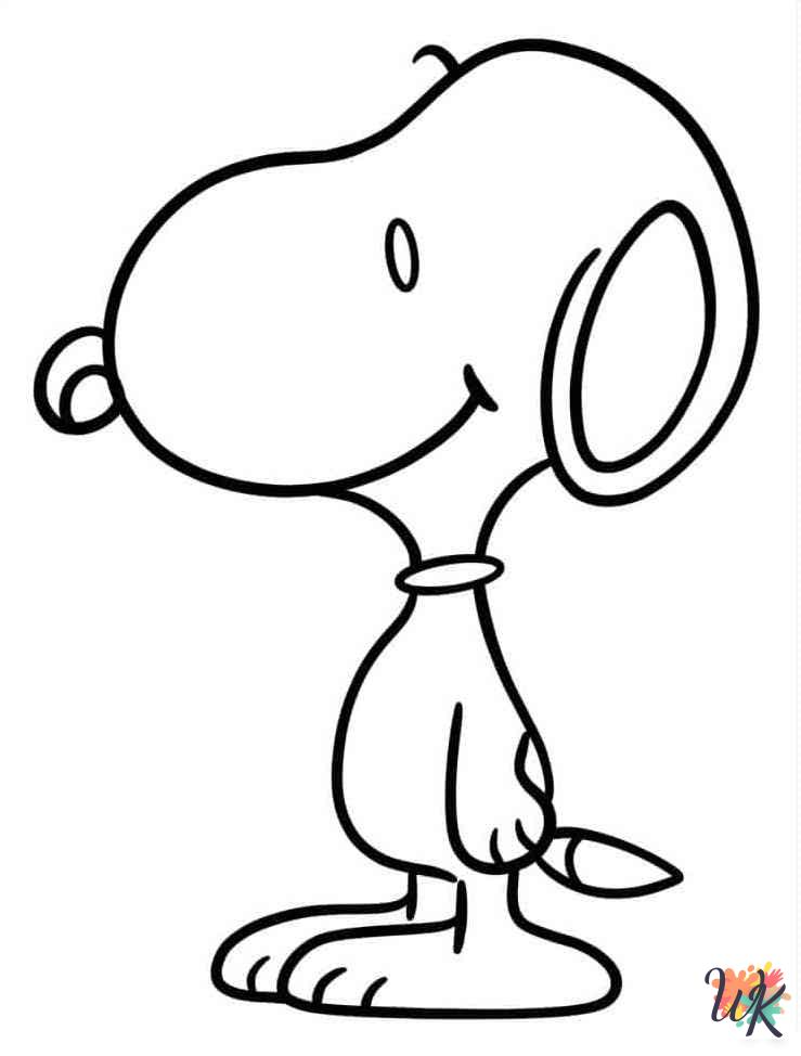 hard Peanuts coloring pages