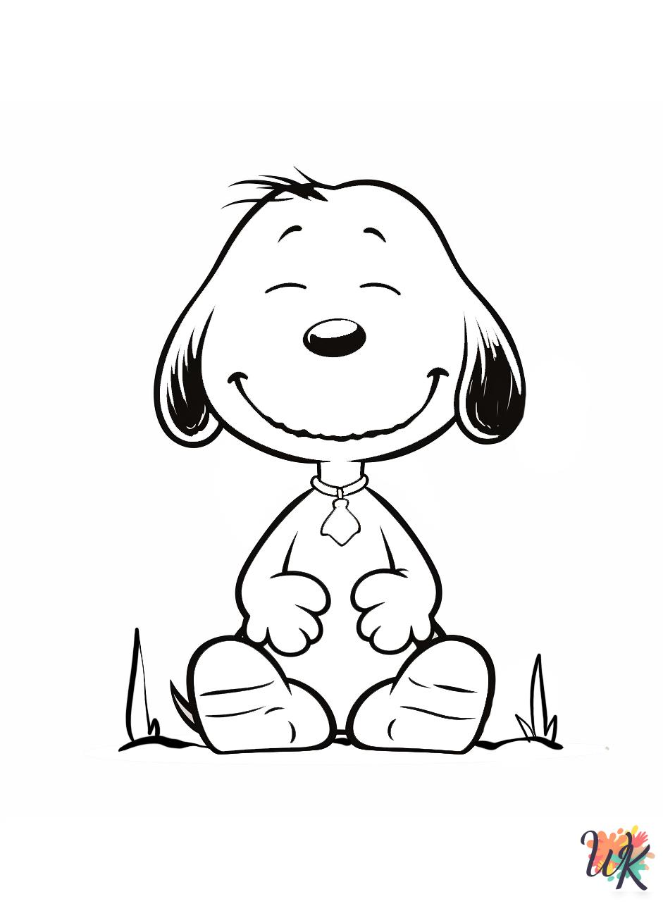 easy cute Peanuts coloring pages