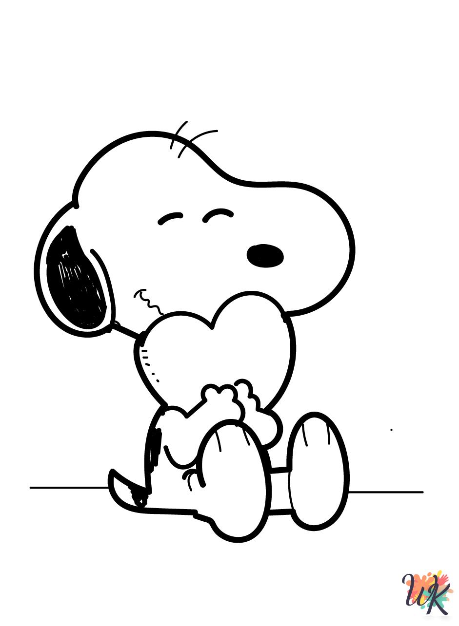 Peanuts cards coloring pages