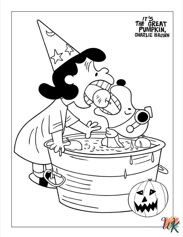 easy Peanuts coloring pages