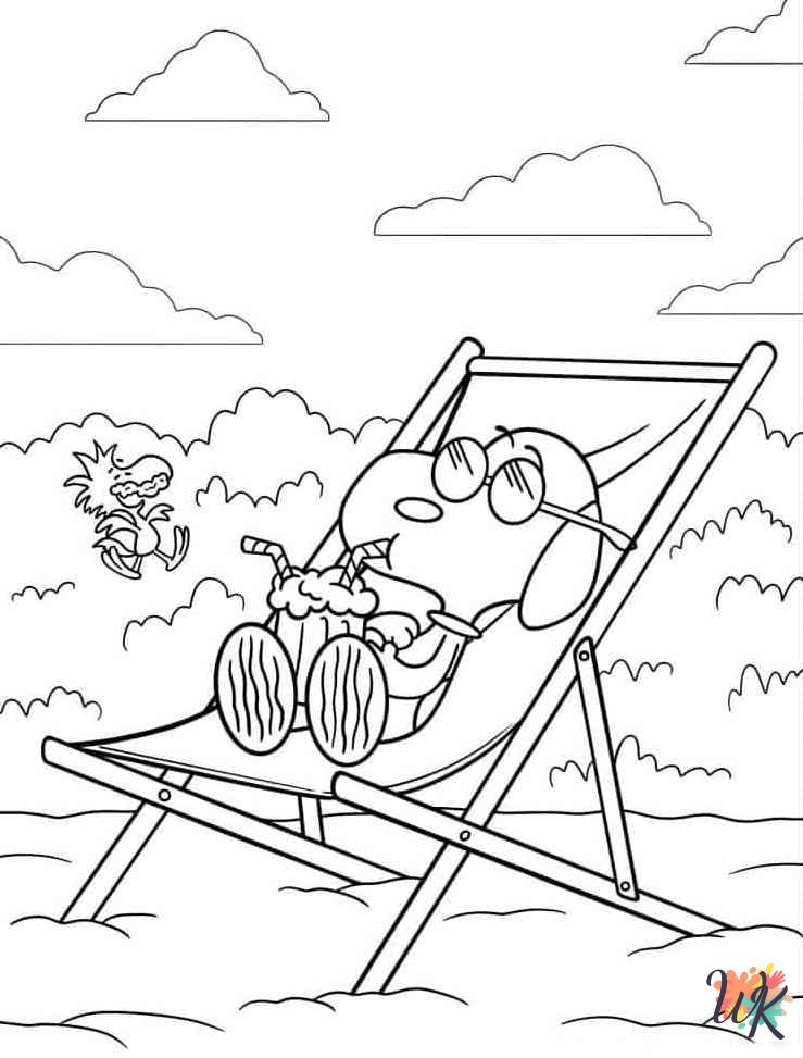 free Peanuts coloring pages printable