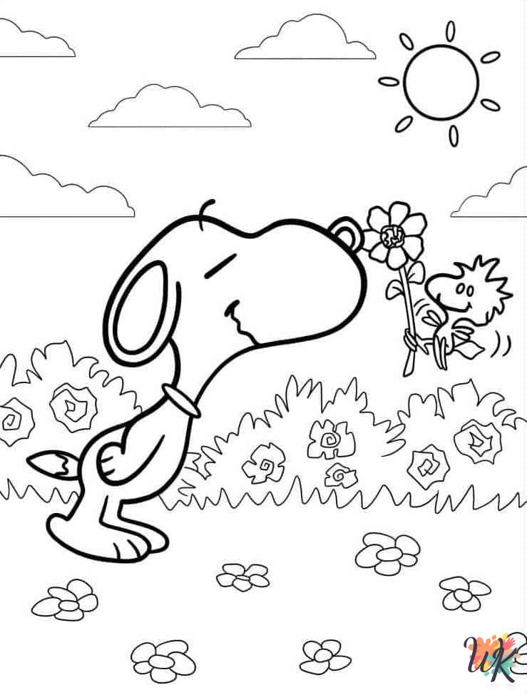 Peanuts cards coloring pages