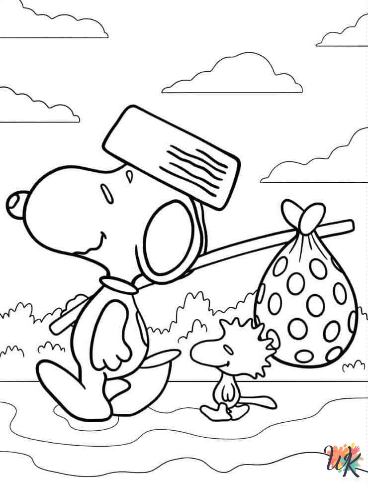 free Peanuts tree coloring pages