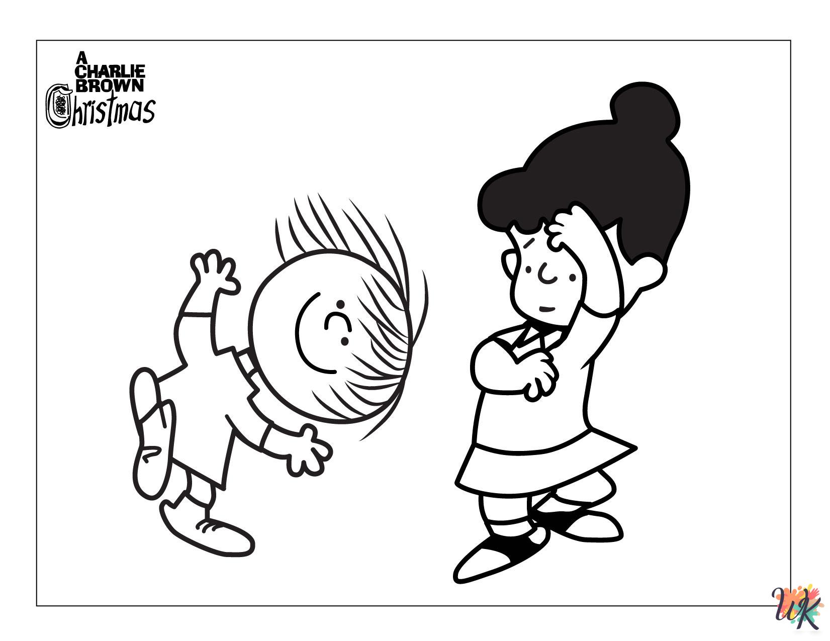detailed Peanuts coloring pages