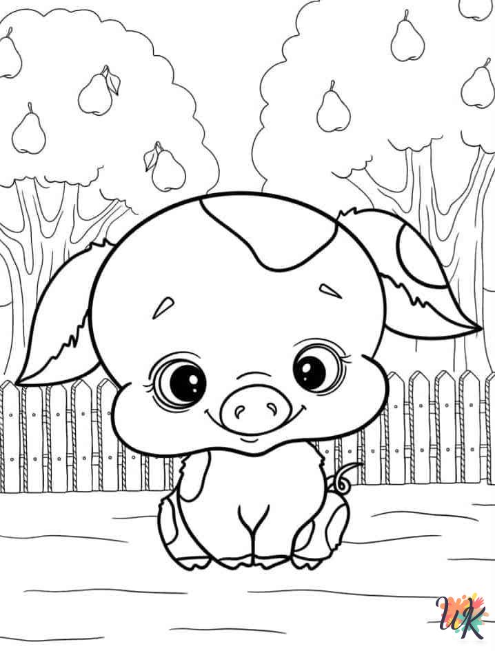 Pigs coloring pages for adults pdf