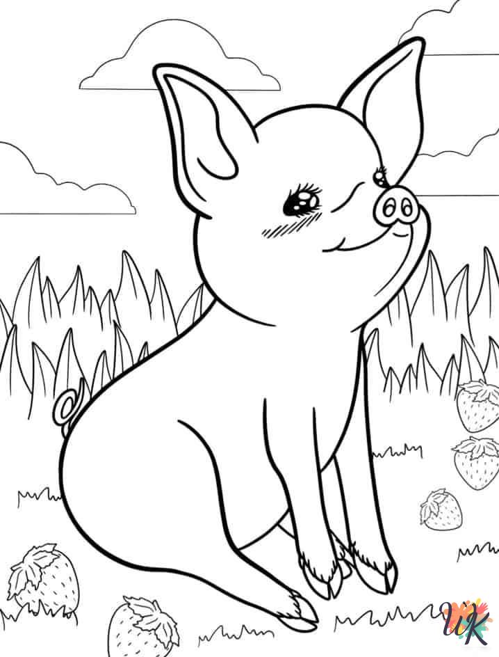 kids Pigs coloring pages 3